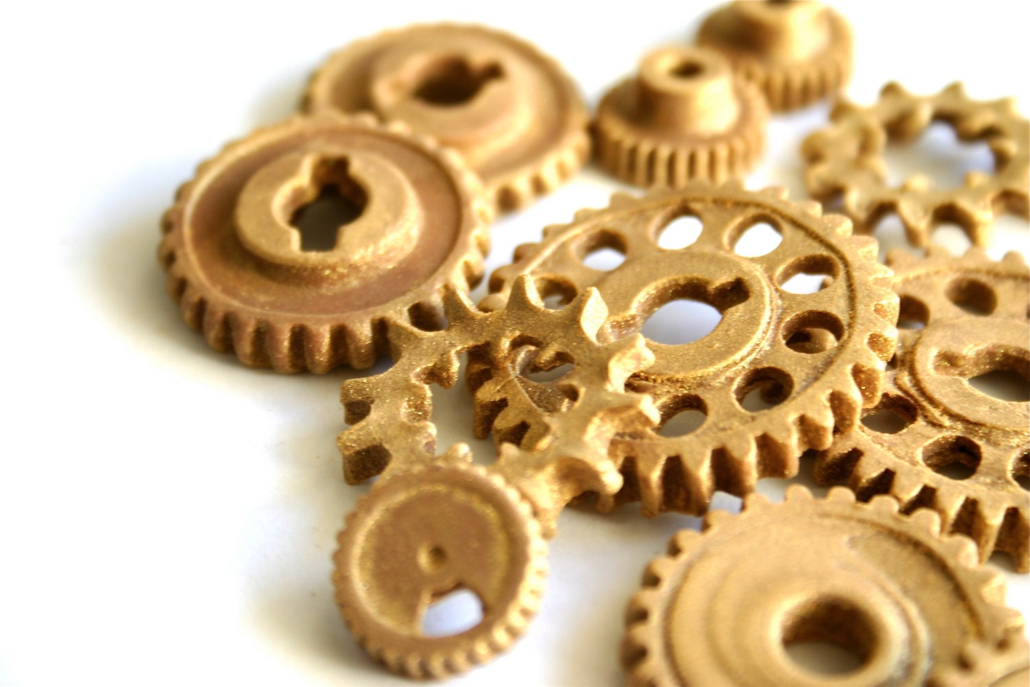 Edible Chocolate Candy Gears 150 unique VEGAN edible embellishments or stand alone candy -by Andie's Specialty Sweets