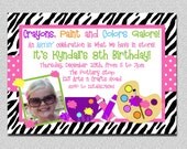 Art Party Invitation Art Birthday Party Invitation Il_170x135