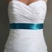 Ready to Ship Teal Wedding Sash - 1.5 Inch Simple Satin Ribbon Wedding Sash Belt or Bridesmaids Sash