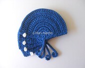 Umbrella Crochet Coasters Blue Beach . Ocean Sea Beverage Decor Crochet Cute Collection - Set of 4