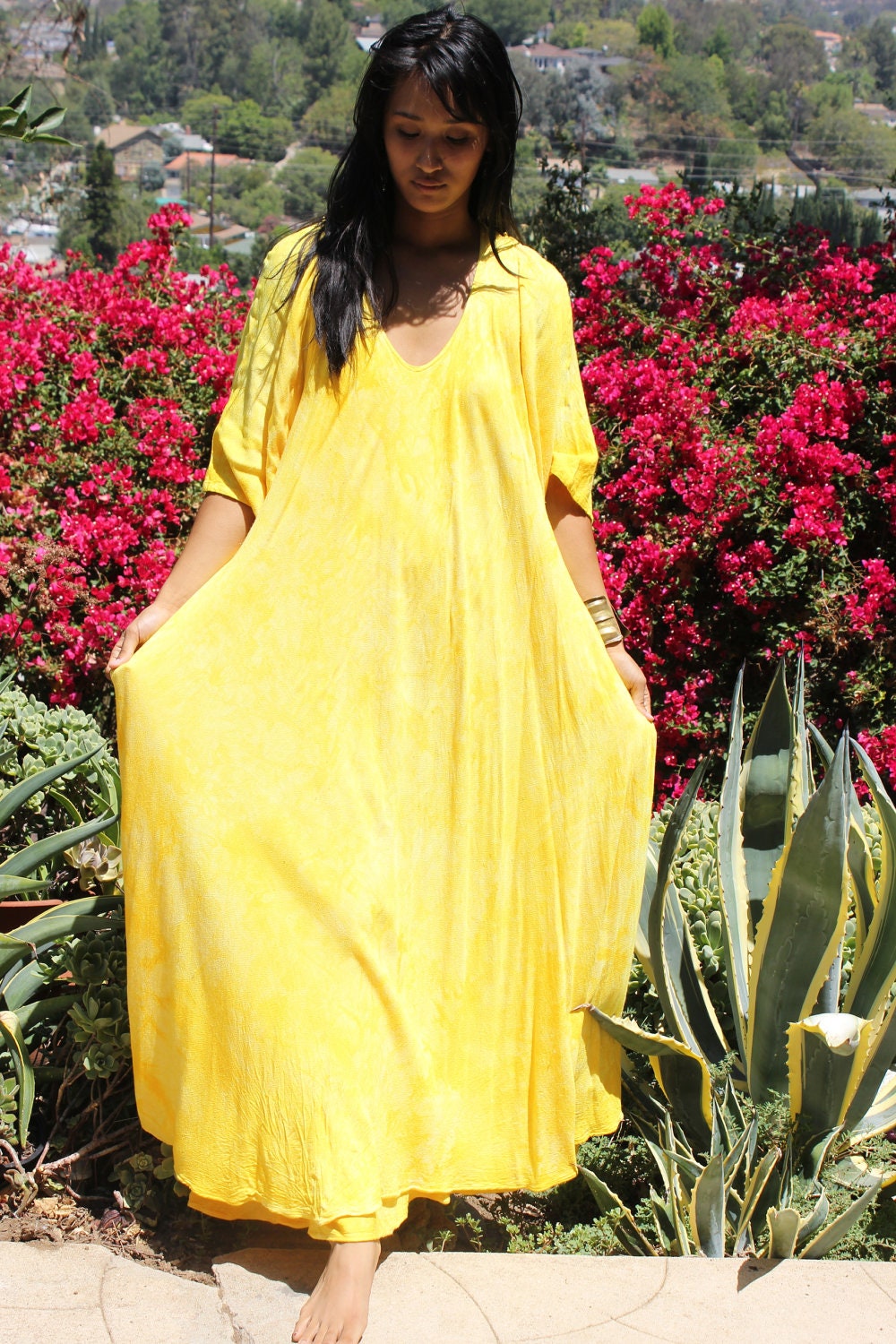 Gorgeous Vintage Moroccan Bohemian Maxi Dress L-XL