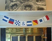 Custom Nautical Flag Paper Banner - 8 or 9 Flags