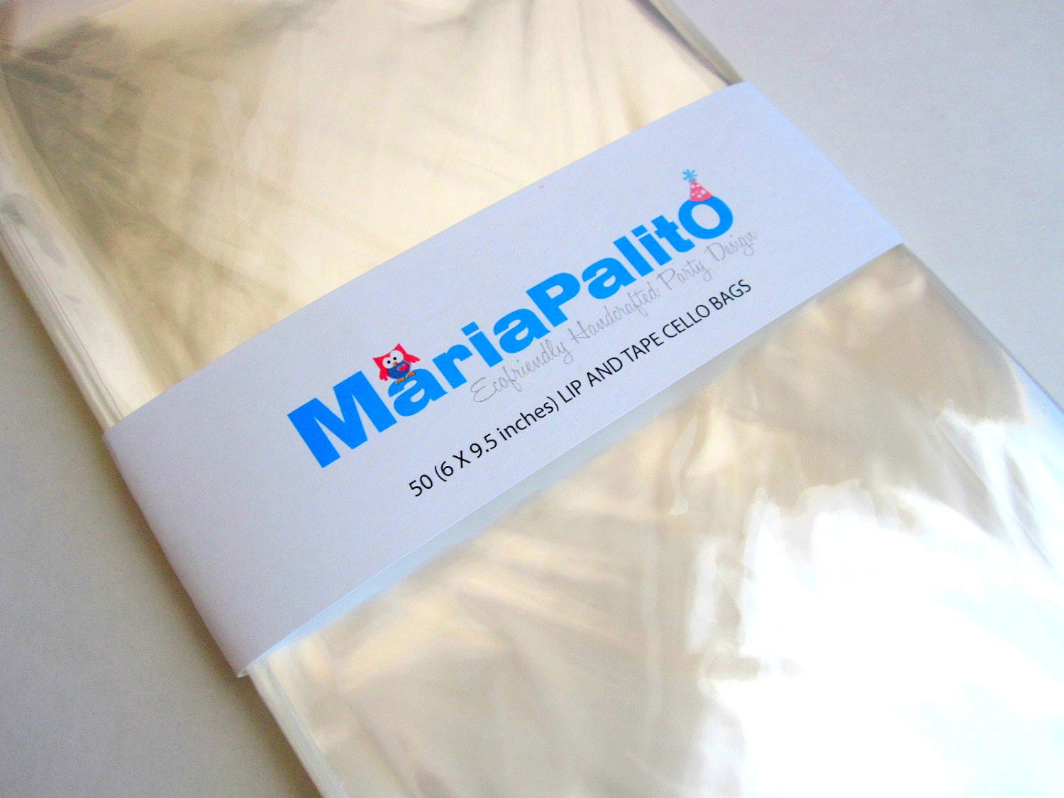 50 lip and tape cello bags (6 x 9.5 inches) Clear Resealable Cello Plastic Envelopes/Bags A418