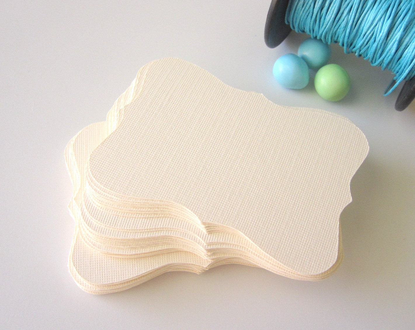 24 Bracket cards (3.5 x 2.5 inches) die cuts MariaPalito A425 Il_570xn