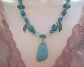 Blue Dawn Necklace, southwestern jewelry country western turquoise cowgirl native american gypsy rodeo tribal southwest pagan steampunk