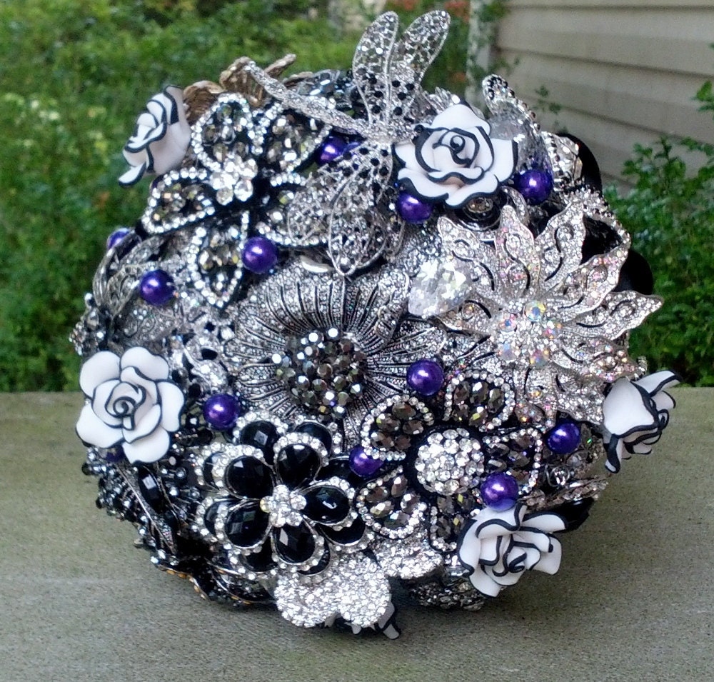 Brooch, Crystal, Feather, or Pearl wedding bouquets and accessories - DEPOSIT and Ordering information