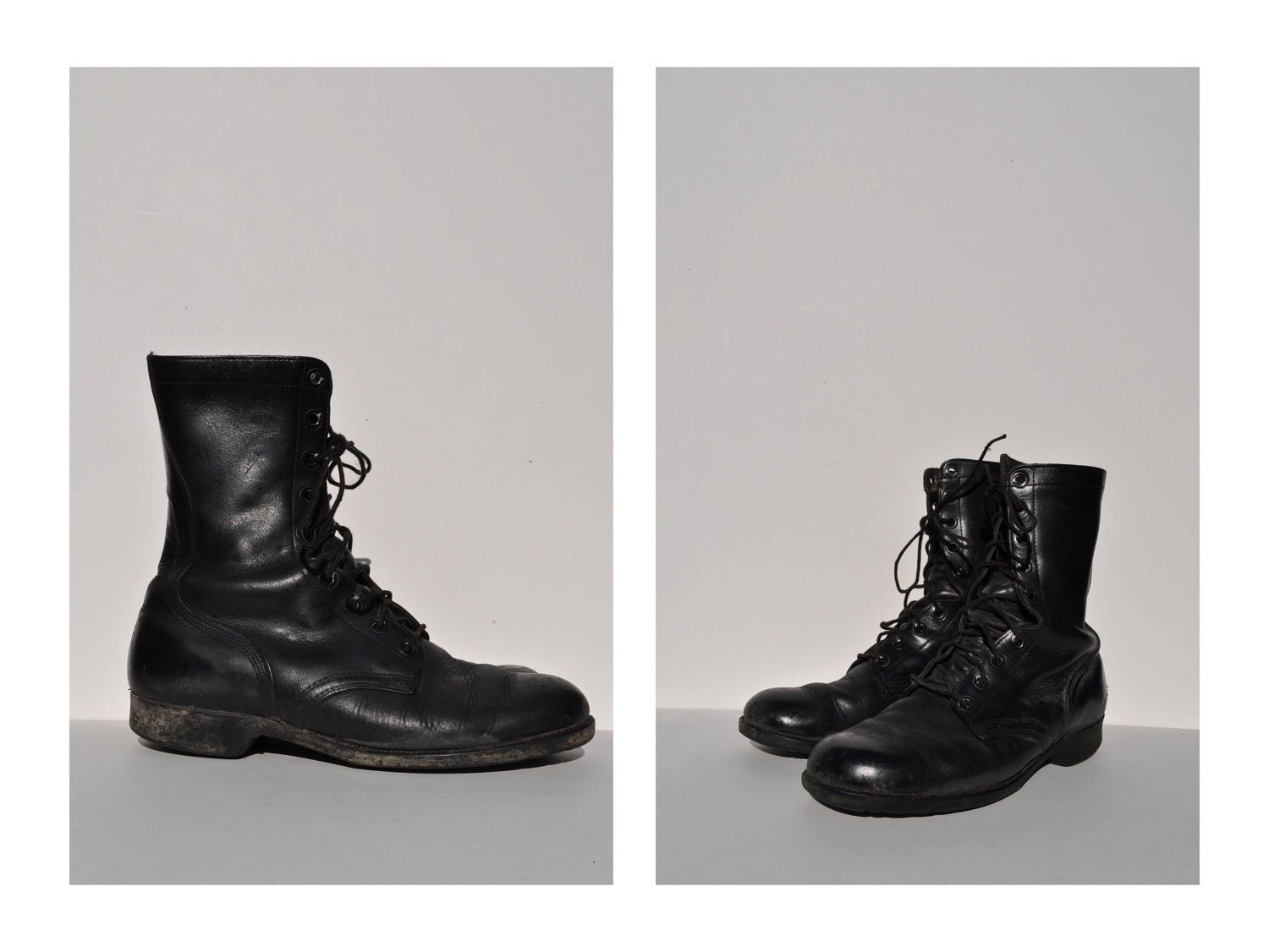 vintage combat boots vintage paratrooper jump military boots leather 9