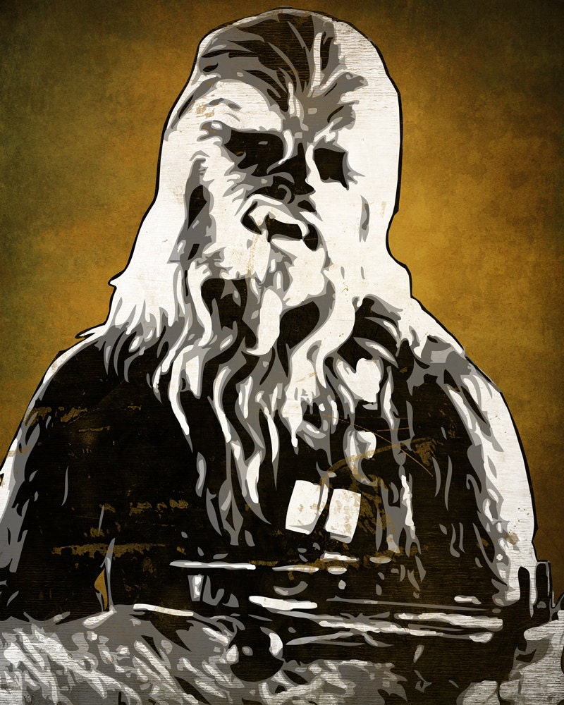 Chewbacca Star Wars Pop Art Print 8 x 10