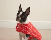 Red Snowflake Fleece Dog Coat - Free Shipping Worldwide