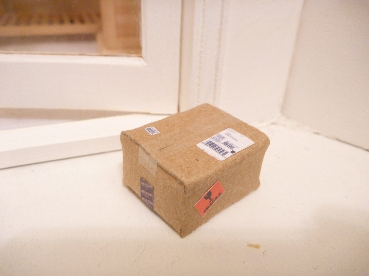 Miniature Dollhouse Mail Package