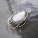 Burro Creek Pastelite Beaded and Sterling Wrapped Pendant
