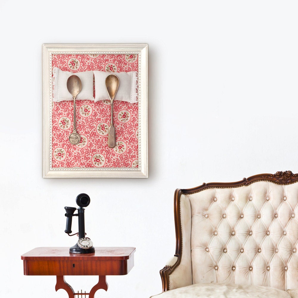 Whimsical Photo 12x16 Fine Art Photography. Spooning No14, Shabby Chic, Wedding gift for Newlyweds, Floral Pink White
