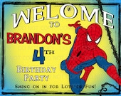 Printable Personalized DIY Super Hero Birthday Welcome Door Sign