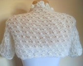 Wedding ACCESSORIES  SHRUG  BOLERO / Bridal Accessories Hand Knitted Elegant Jacket Cardigan / Women Crocheted Vest Flowers