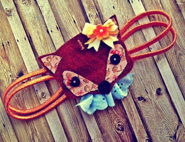 Fox Headband- Felt Fox Headband, fall fashion, woodland