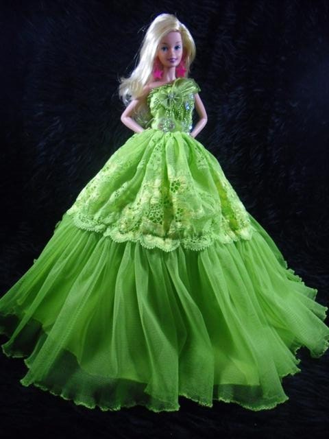 Barbie Doll Evening Green Gown Dress Royalty by NinaBella9 on Etsy