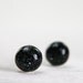 tiny globe earrings in sparkly black - 5mm