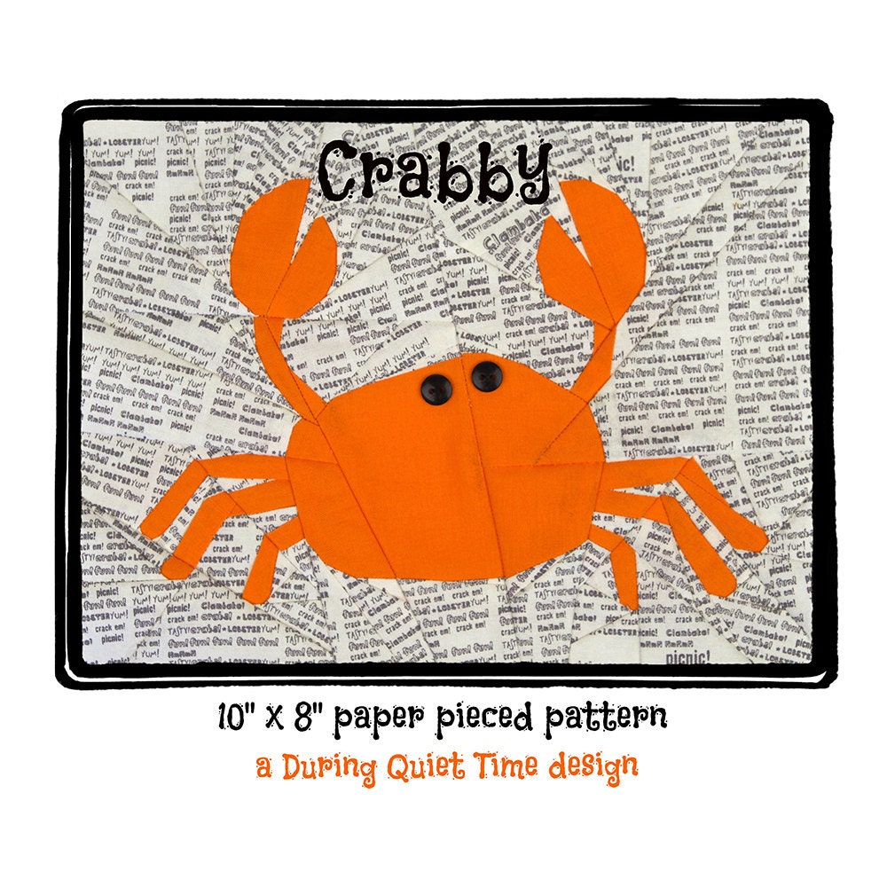Crabby Paper Pieced Pattern