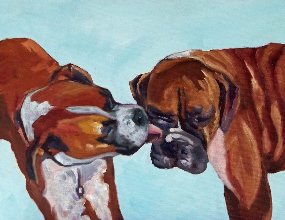 Boxer Dog Fine Art Print by BarkingDogCreations on Etsy