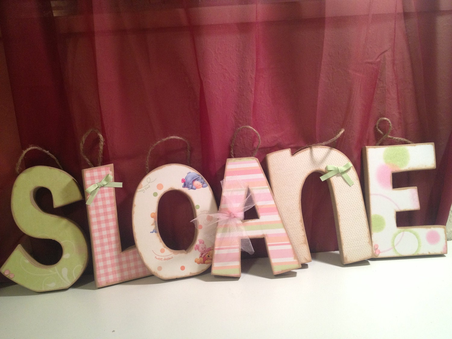 Custom Wood Letter Set--6 letters