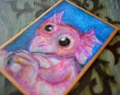 Purple Baby Dragon ACEO art card