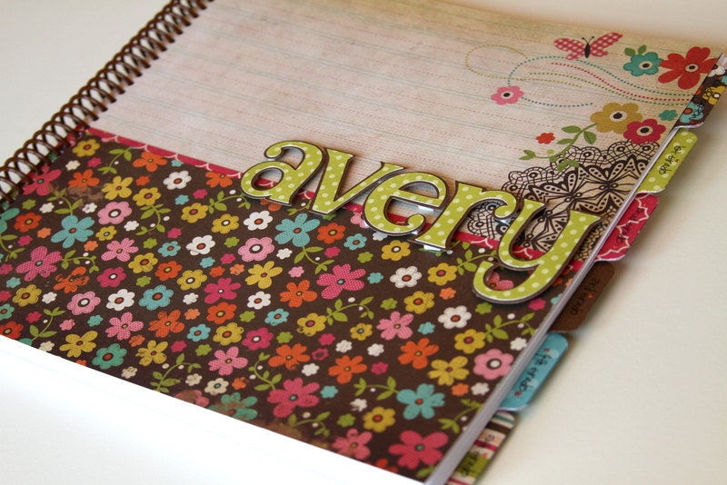 School Memory Book/School Journal - AVERY design Il_570xn