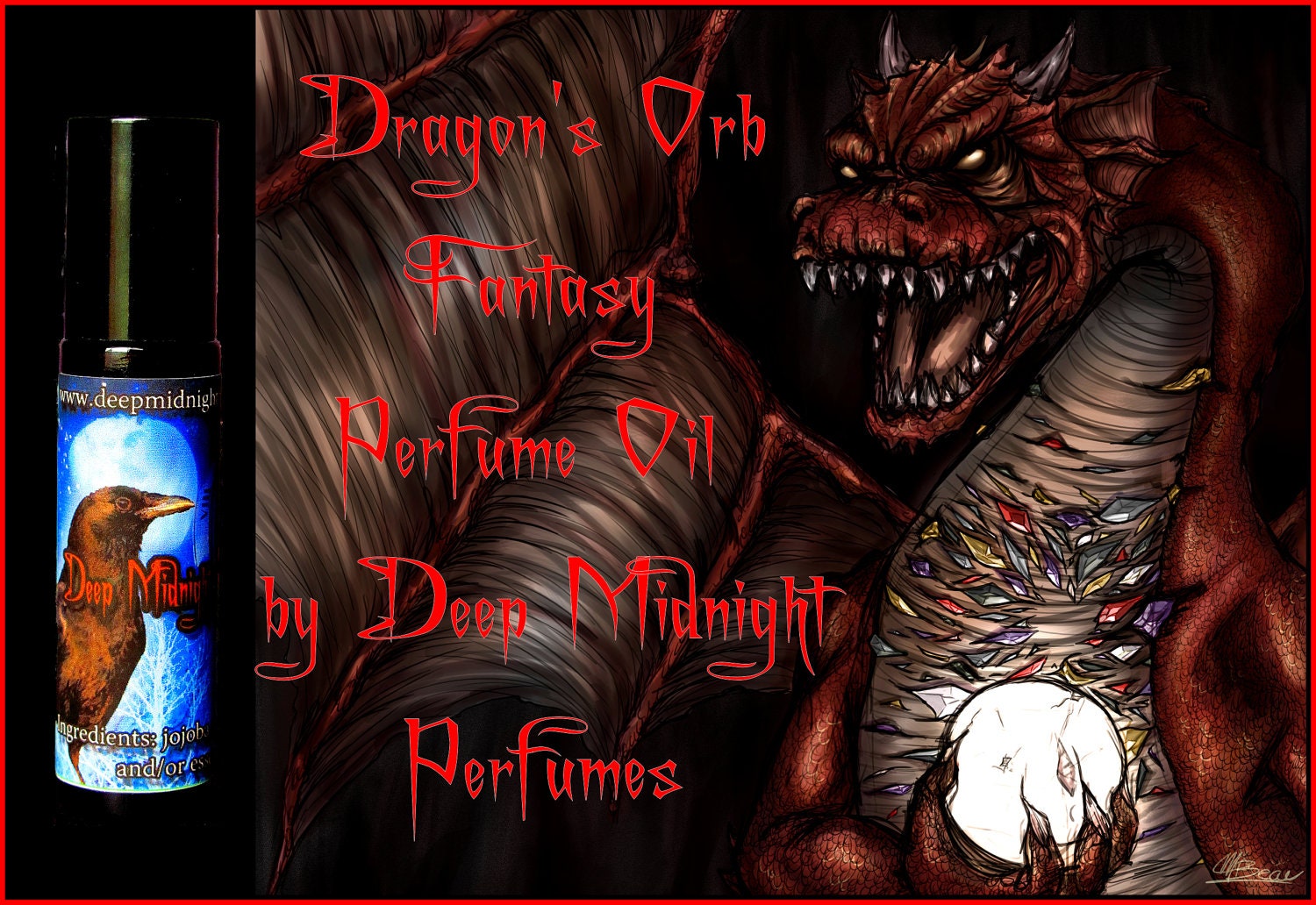 Dragon's Orb: Perfume Oil, Fantasy Perfume Inspired by  THE HOBBIT, white amber, black pepper, juniper berries, vetiver and soft greens