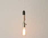 Dipped Pendant - Black on White