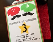 Handmade Mario Invitation
