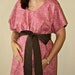 Reagan Maternity Hospital Gown - Brown Floral Pattern on Coral Pinkl by Mommy Moxie on Etsy