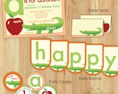 DIY Alligator Alphabet Birthday Mini Party Decorations
