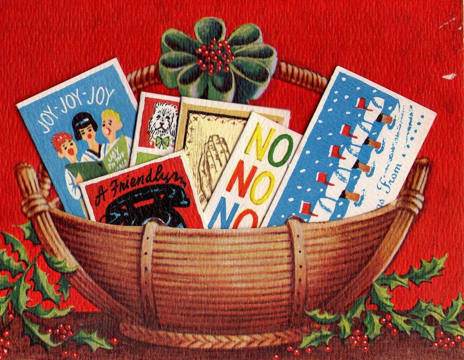 Vintage unused Christmas card