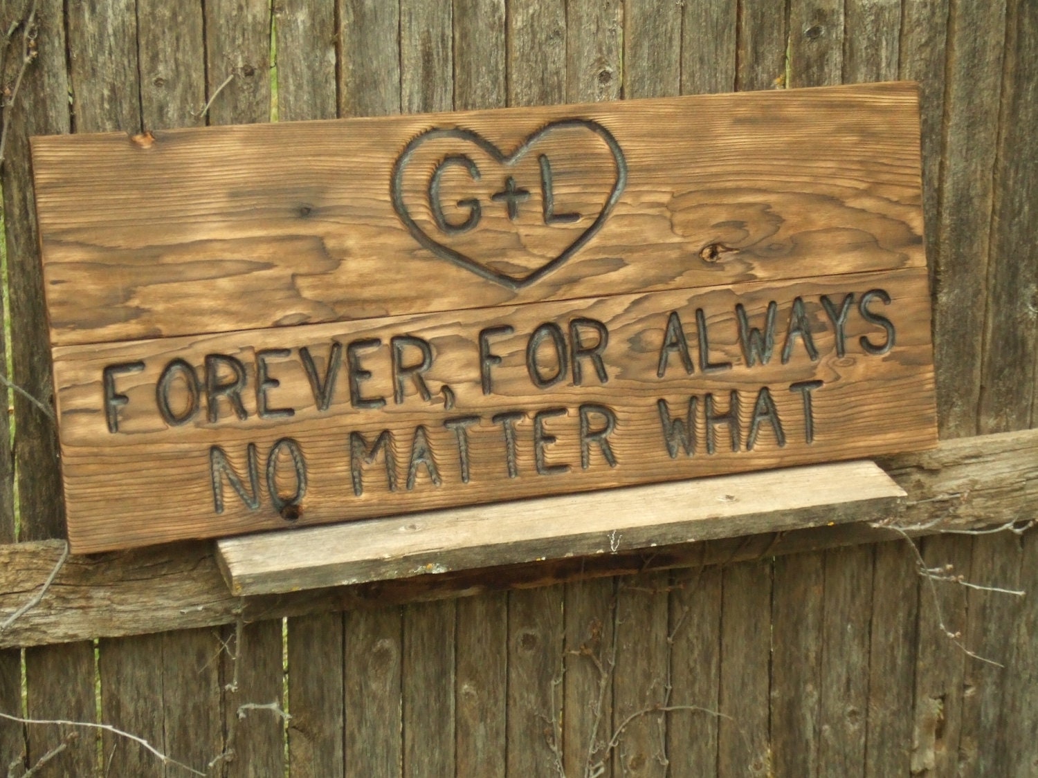 Anniversary or Wedding    Rustic Custom Carved wood sign from reclaimed wood - personalized with wedding date anniversary - western cedar