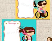 PRINTABLE Girl Just Like Me Thank You Cards (Character of your choice) Il_170x135