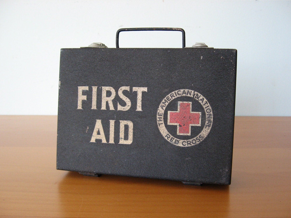 Vintage First Aid Box - Industrial Decor