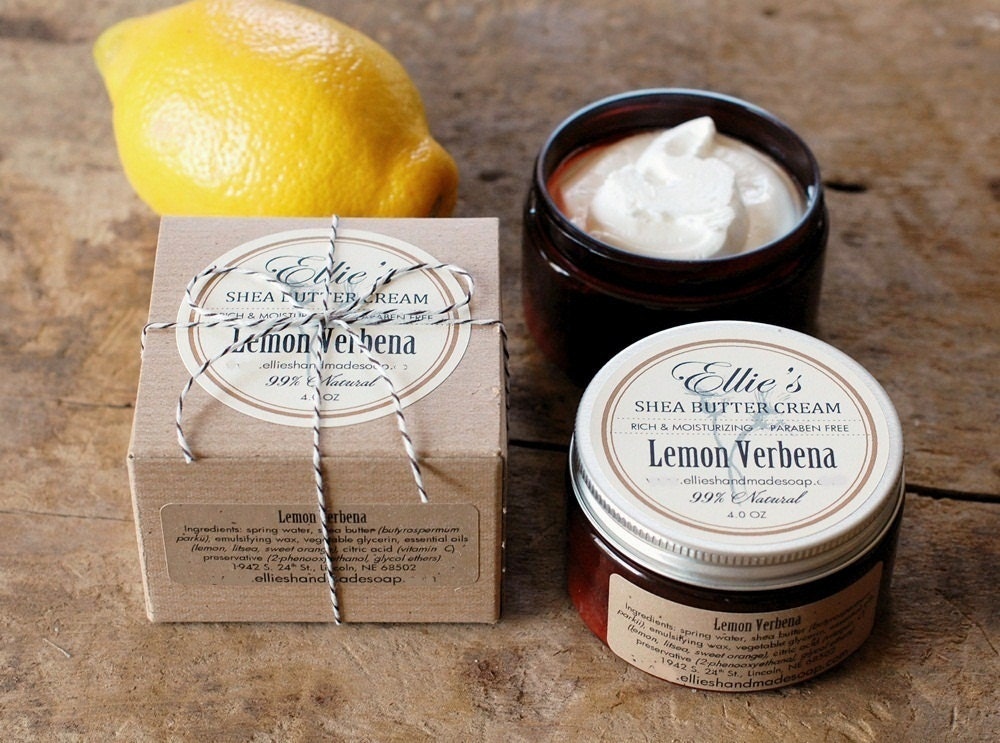 4 oz. Shea Butter Cream - Natural Body Lotion, Paraben Free - Available in 5 Essential Oil Scents
