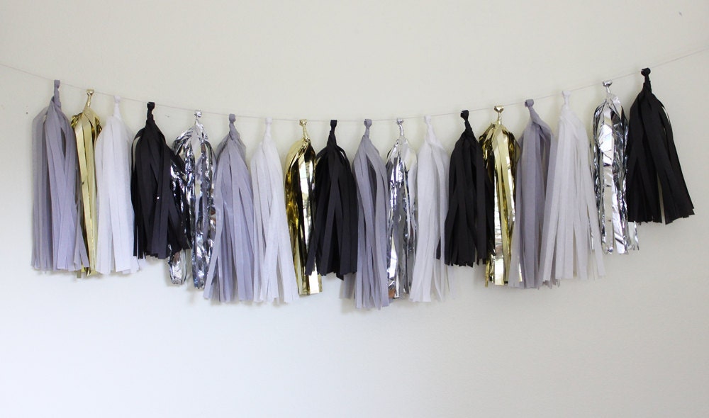Tissue Tassel Garland- Tuxedo New Years Eve Il_570xn