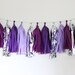 Tissue Tassel Garland-18 tassels-Purples
