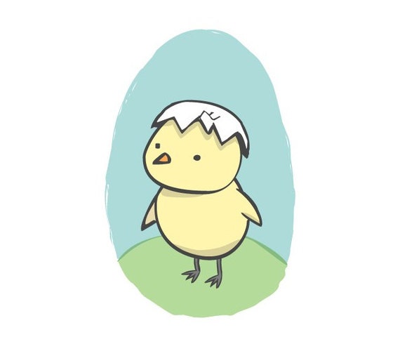 Hatch - 5 x 7 Print - Nursery Decor Illustration Print