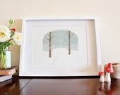 Winter Bell Jar - 8 x 10 Art Illustration Print