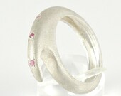 Pink Sapphire Sterling Silver Ring, Silver Ring with pink Sapphire, Sapphires Engagement Ring, Statement ring, Unique Ring