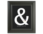 Modern 8x10 Ampersand Love Print . Personalized You And Me "&" Punctuation Symbol Art Poster . Wedding Anniversary Engagement Gift . A4