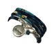 Wrap Bracelet with BELIEVE/INSPIRE charm and Pearl, yoga jewelry, yoga bracelet