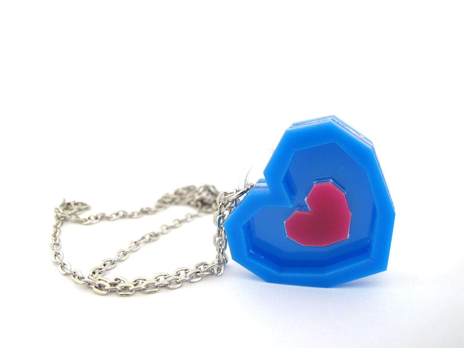 Zelda piece of heart acrylic necklace