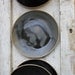 lovely black bowls with plates for soup or salad or cereal...
