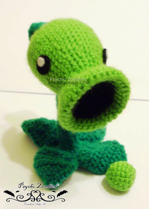 Pea shooter amigurumi Plants vs zombies
