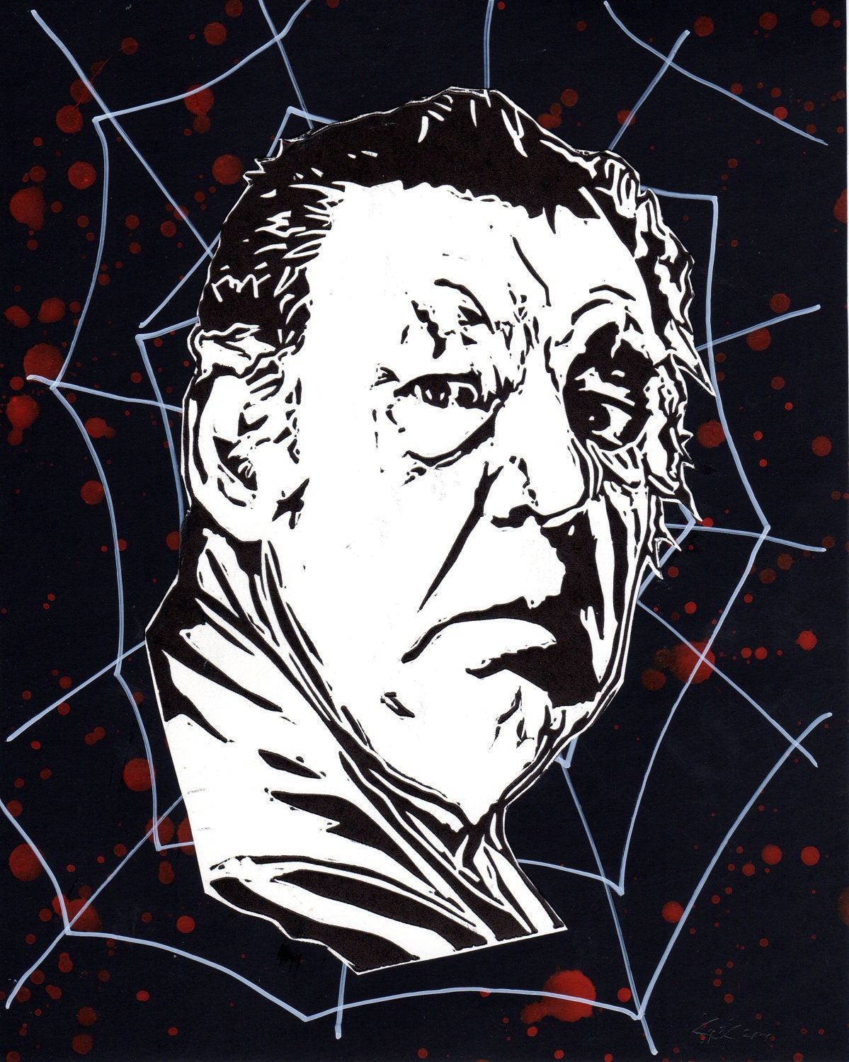 Spider Baby- Lon Chaney Jr.  Print Assemblage