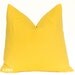 MEMORIAL DAY SALE Decorative Throw Pillow Cover One For 20 x 20 Pillows Solid Yellow Pillow Cover