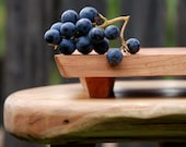 Orchard Cherry Cutting Board Footed Platte Rustic Serving Tray Blue Grape Wooden Plate