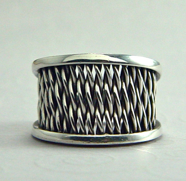 Sterling silver wide ring size 7.5 custom size available